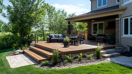 Fototapeta premium luxury home in the garden