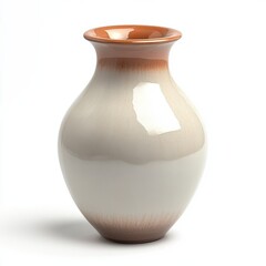 Elegant Ceramic Vase with Glossy Finish and Warm Tones for Home Decor or Floral Arrangements