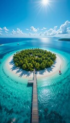 Tropical paradise island, Peaceful Island Getaway