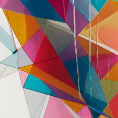 Fototapeta premium Abstract Geometric Background with Vibrant Colors