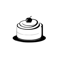 Delicious Cake with Cherry on Top: A Sweet Bakery Treat