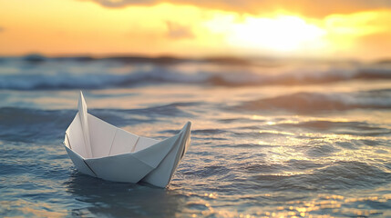 sailing boat at sunset