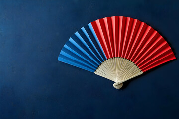 chinese fan on a red background
