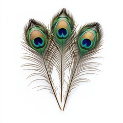 Obraz premium Vibrant Peacock Feathers: A Radiant Display of Green and Blue for Artistic Use