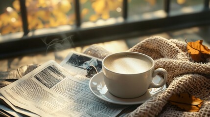Autumn Coffee & Newspaper