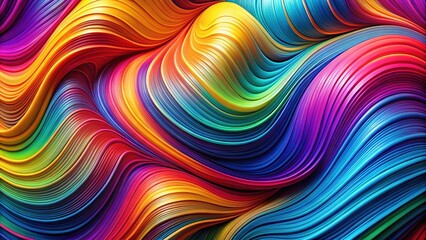 Fototapeta premium Abstract Contour Lines Dance in a Symphony of Color and Light