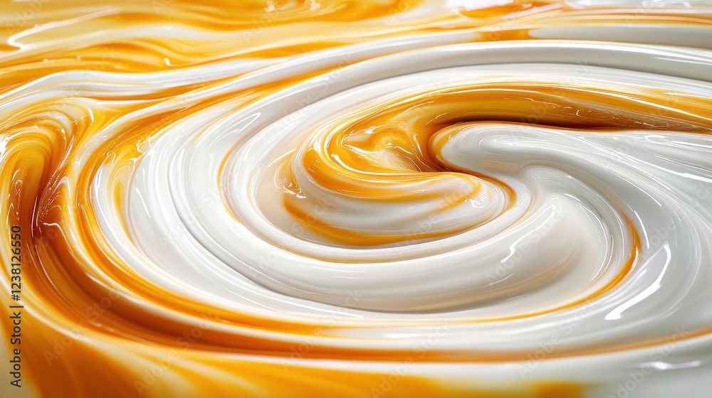 Aufkleber abstract swirls of vibrant orange and white colors blending together to create a dynamic texture bac