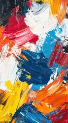 Fototapeta premium Vibrant Abstract Paint Texture Art in Bold Colors and Brush Strokes