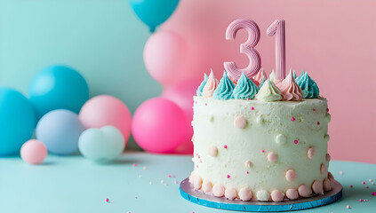 Happy Birthday 31th on the cake