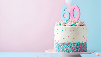 Happy Birthday 60th on the cake
