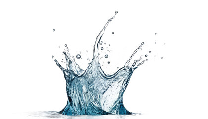 Water Crown Splash: A dramatic, high-resolution image depicting a crown-shaped water splash, capturing the moment of impact and the intricate details of the cascading water droplets.  PNG 