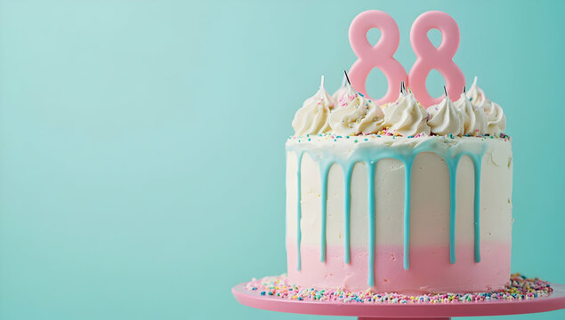 Happy Birthday 88th on the cake