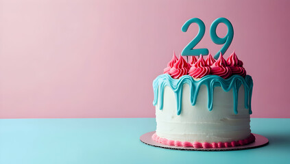 Happy Birthday 29th on the cake