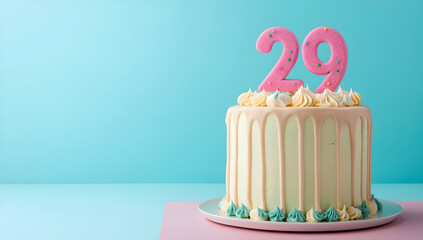 Happy Birthday 29th on the cake