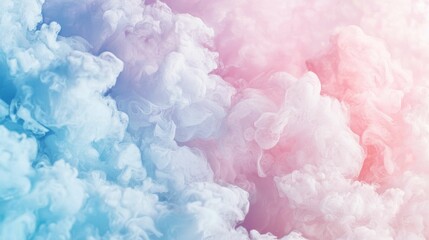 Fototapeta premium Soft Pastel Clouds in Blue and Pink Colors for Serene Atmosphere