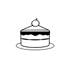 A delightful image of a single-layered cake, perfect for birthdays or any special occasion. This simple yet elegant design makes it ideal for various uses, from websites to social media.