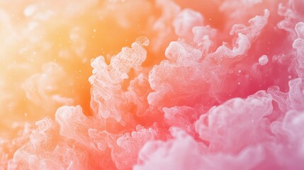 Colorful Abstract Swirls of Light Pink and Orange in Gentle Waves