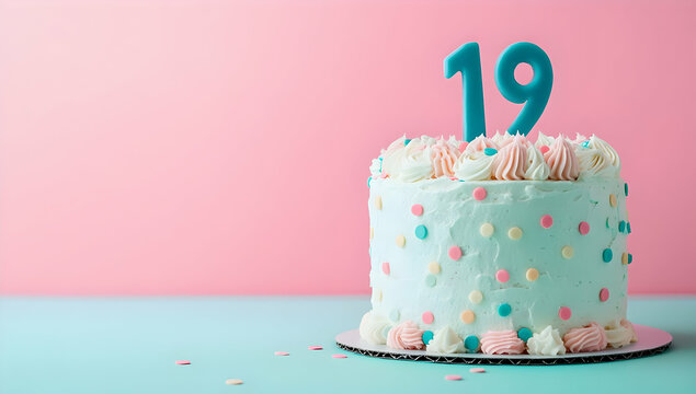 Happy Birthday 19th on the cake