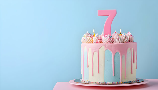 Happy Birthday 7th on the cake