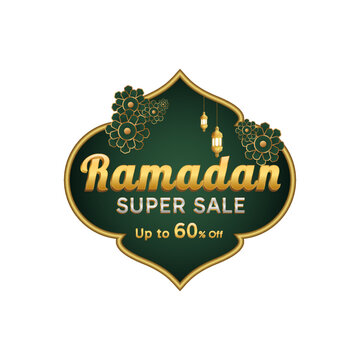 Ramadan islamic label, tags or emblem, lantern, decoration, moon, element for banner, flyer, voucher, brochure, digital marketing, and promotion. Holiday festive premium label vector illustration