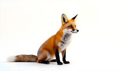 Obraz premium red fox isolated on white