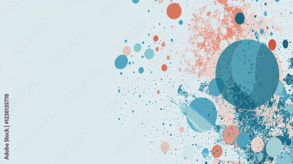 Poster Abstract Colorful Background with Circles and Textures for Creative and Artistic Designs