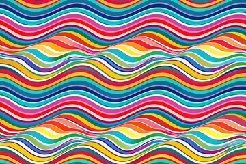Groovy Wavy Abstract Pattern with Vibrant Colors