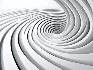 Fototapeta premium Swirling patterns of white create an illusion of depth and motion in modern design