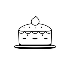 A delightful piece of cake, perfect for any celebration. This image showcases a delicious dessert, ideal for birthdays, weddings, or any special occasion. Indulge in the sweetness!