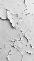 Cracked White Wall Texture with Peeling Paint for Background Use