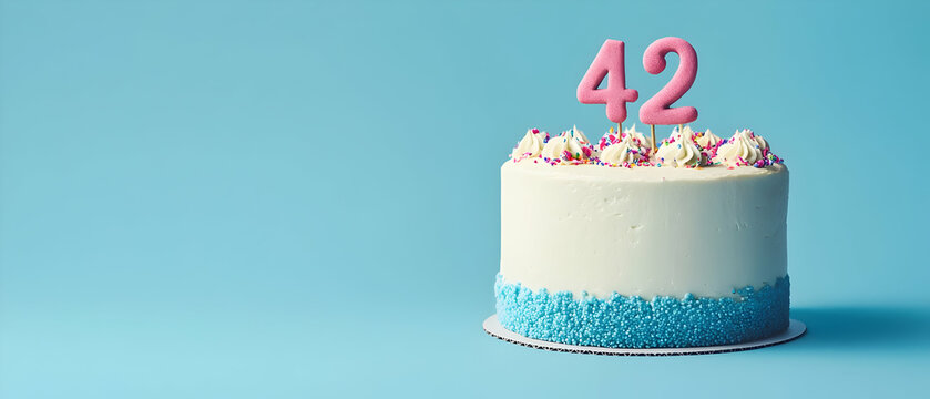 Happy Birthday 42th on the cake