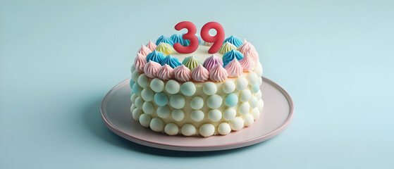 Happy Birthday 39th on the cake