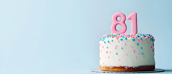 Happy Birthday 81th on the cake