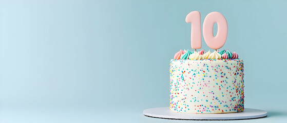 Happy Birthday 10th on the cake