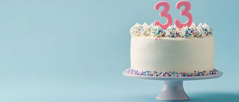 Happy Birthday 33th on the cake