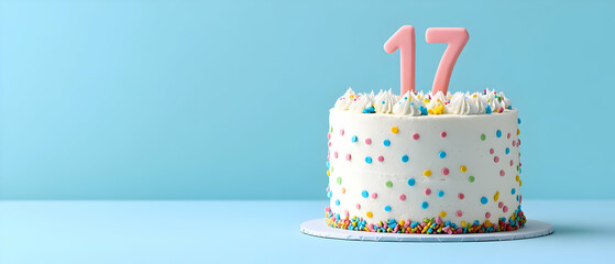 Happy Birthday 17th on the cake