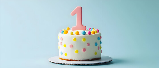 Happy Birthday 1th on the cake