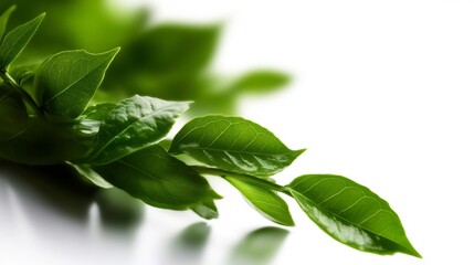 Obraz premium Vibrant Green Leaves: A Close-Up of Lush Foliage