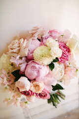 Romantic Bridal Bouquet with Pink and White Flowers