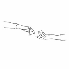 two hands of a woman and a man touching or holding each other romantically shows very deep love