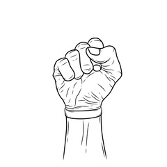 clenched fists mean enthusiasm or resistance to injustice. fight
