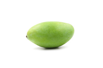 fresh green mango fruit isolated on white background.Fruits of Thailand.
