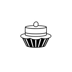 A delightful cupcake, a sweet treat for any occasion. Perfect for birthdays, parties, or simply satisfying a sweet tooth. This image showcases the simple elegance of a classic cupcake.