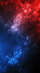 Fototapeta premium Vibrant Cosmic Clouds of Red, Blue, and Purple Starlit Space Art