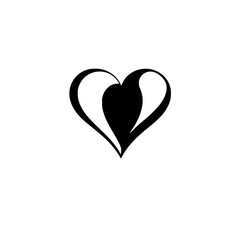 Abstract Heart: A Minimalist Vector Graphic Representing Love, Passion, and Romance