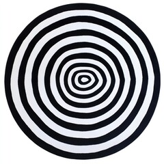 Naklejka premium Black and White Circular Pattern with Alternating Concentric Circles