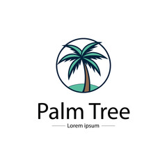Fototapeta premium Palm tree logo