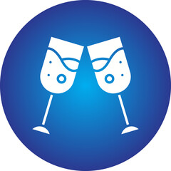Wine Glasses icon single vector illustration