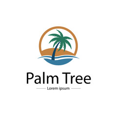 Obraz premium Palm tree logo