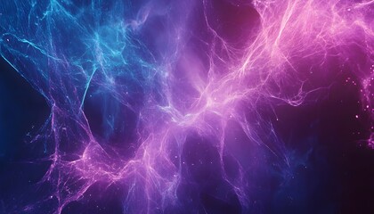 Naklejka premium Abstract Nebula Cosmic Web Pink Blue Hues